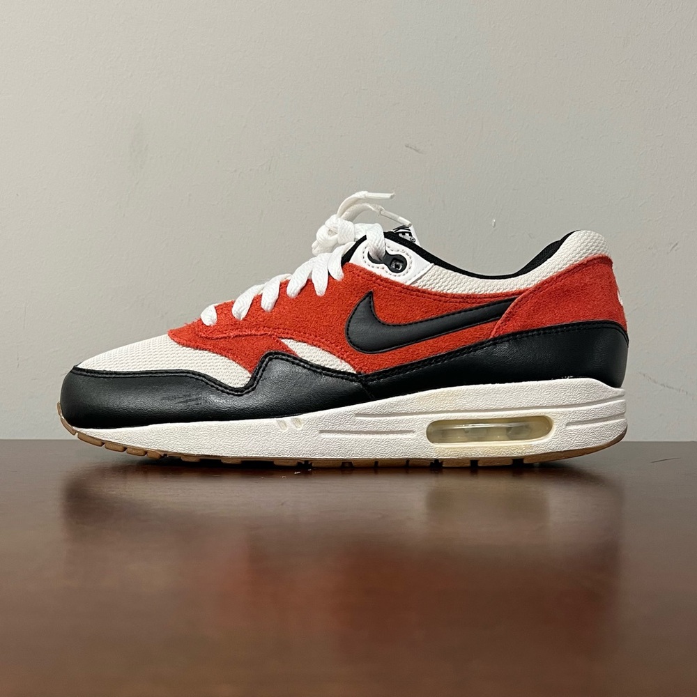 Nike Air Max 1 Essential White Gamma Orange - men’s 9 (stains, scuffs)
